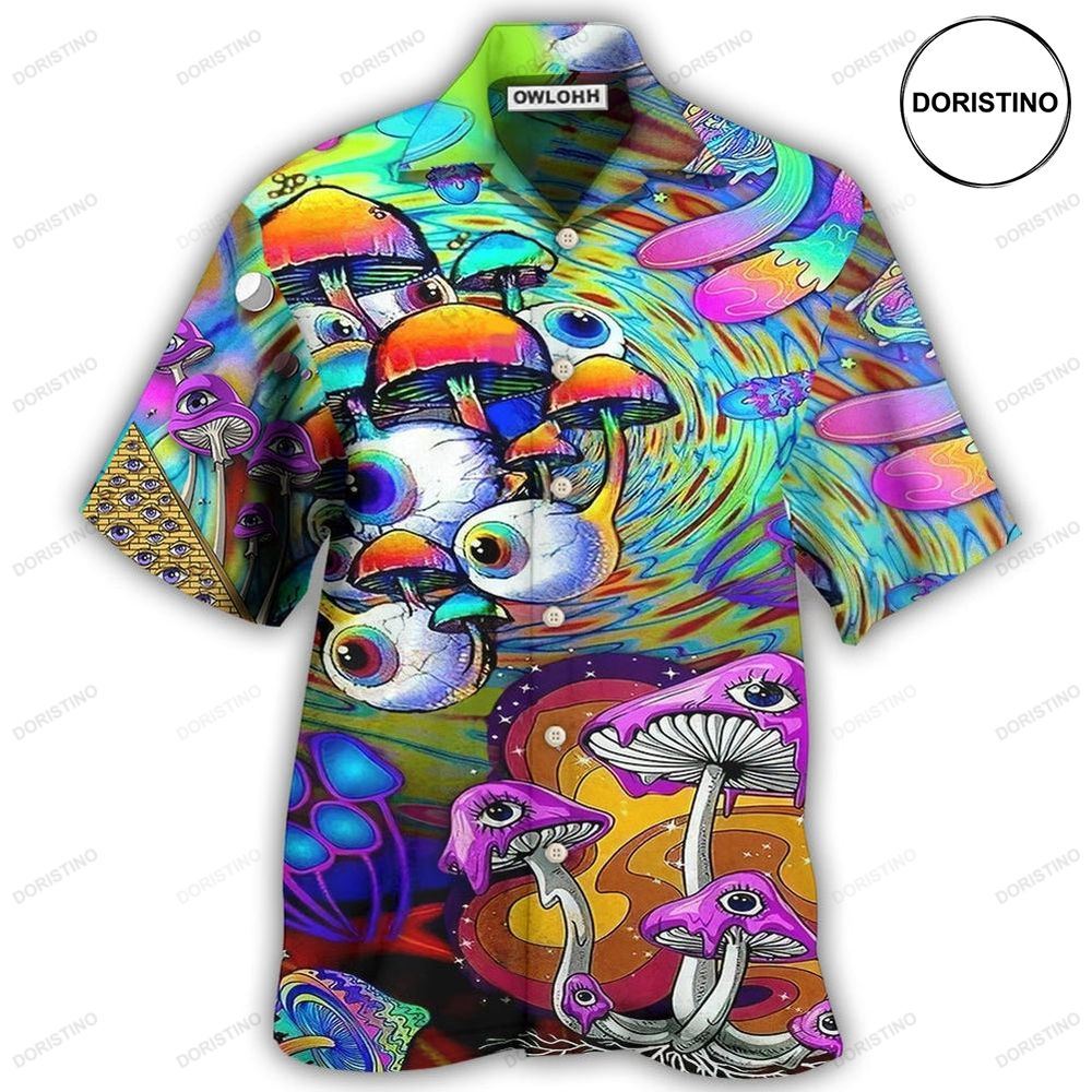 Hippie Mushroom Eyes Color Limited Edition Hawaiian Shirt