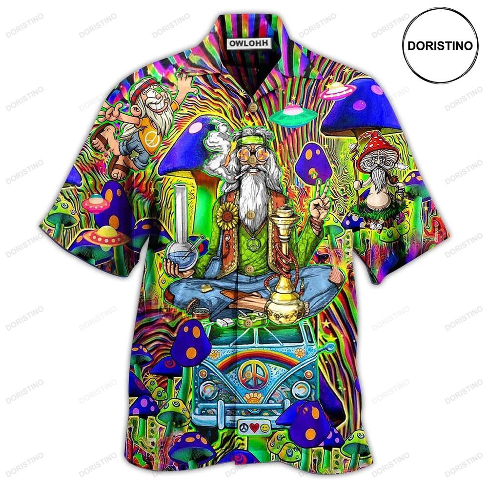 Hippie Mushroom Peace The Colorful Of Life Hawaiian Shirt