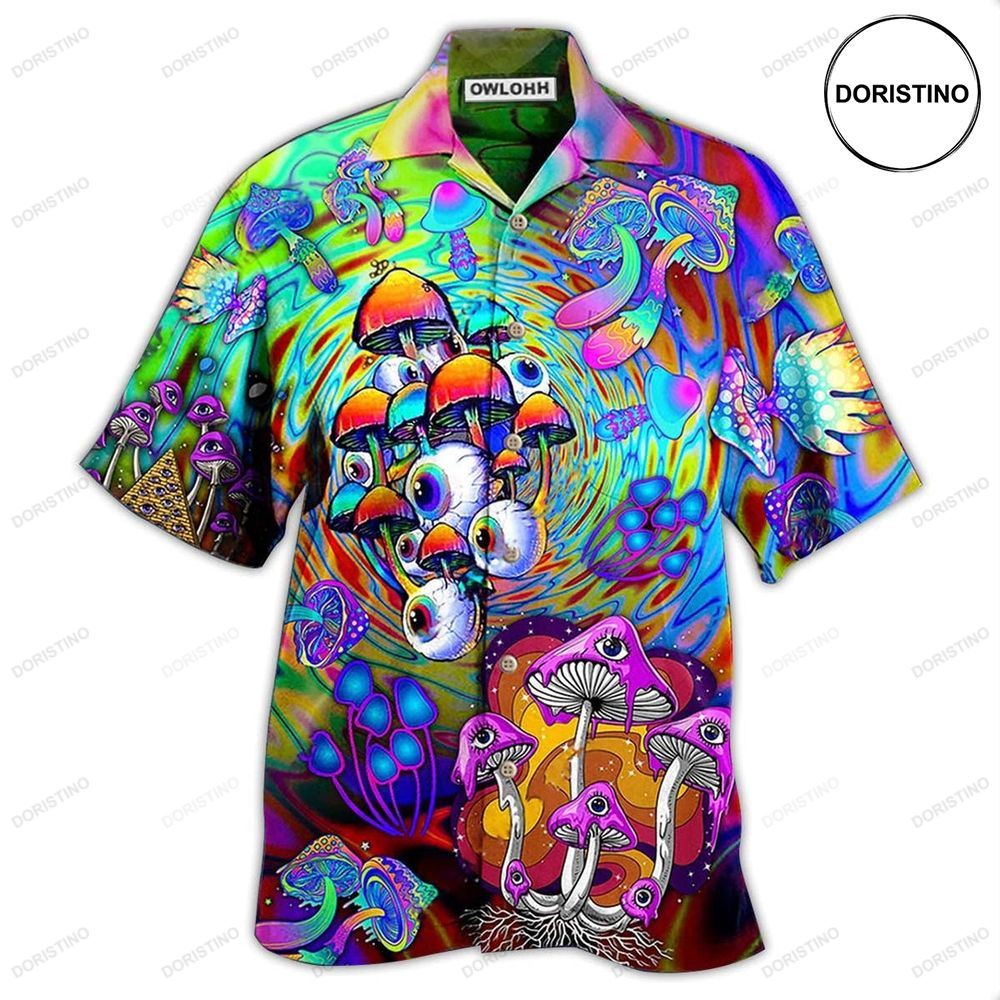 Hippie Mushroom Stay Trippy Little Hippie Colorful Limited Edition Hawaiian Shirt