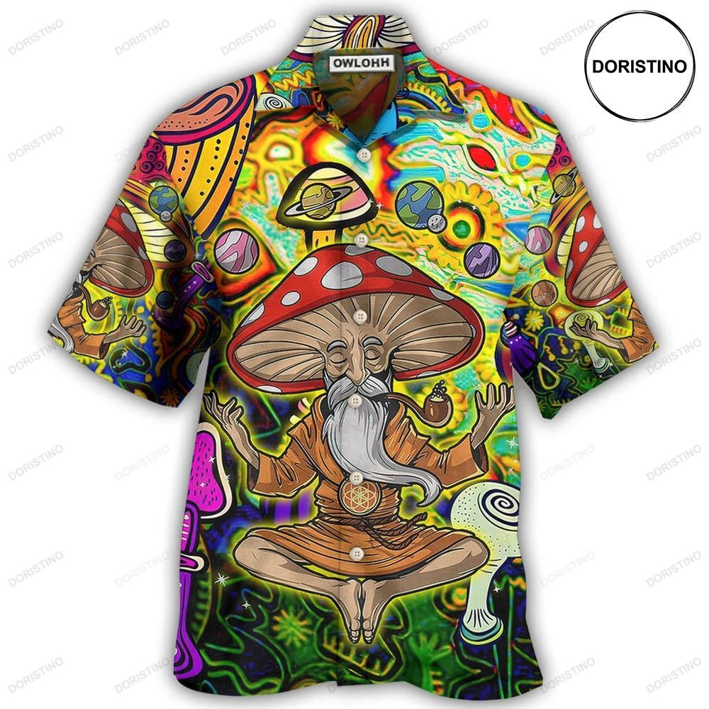 Hippie Mushroom Witch Colorful Awesome Hawaiian Shirt