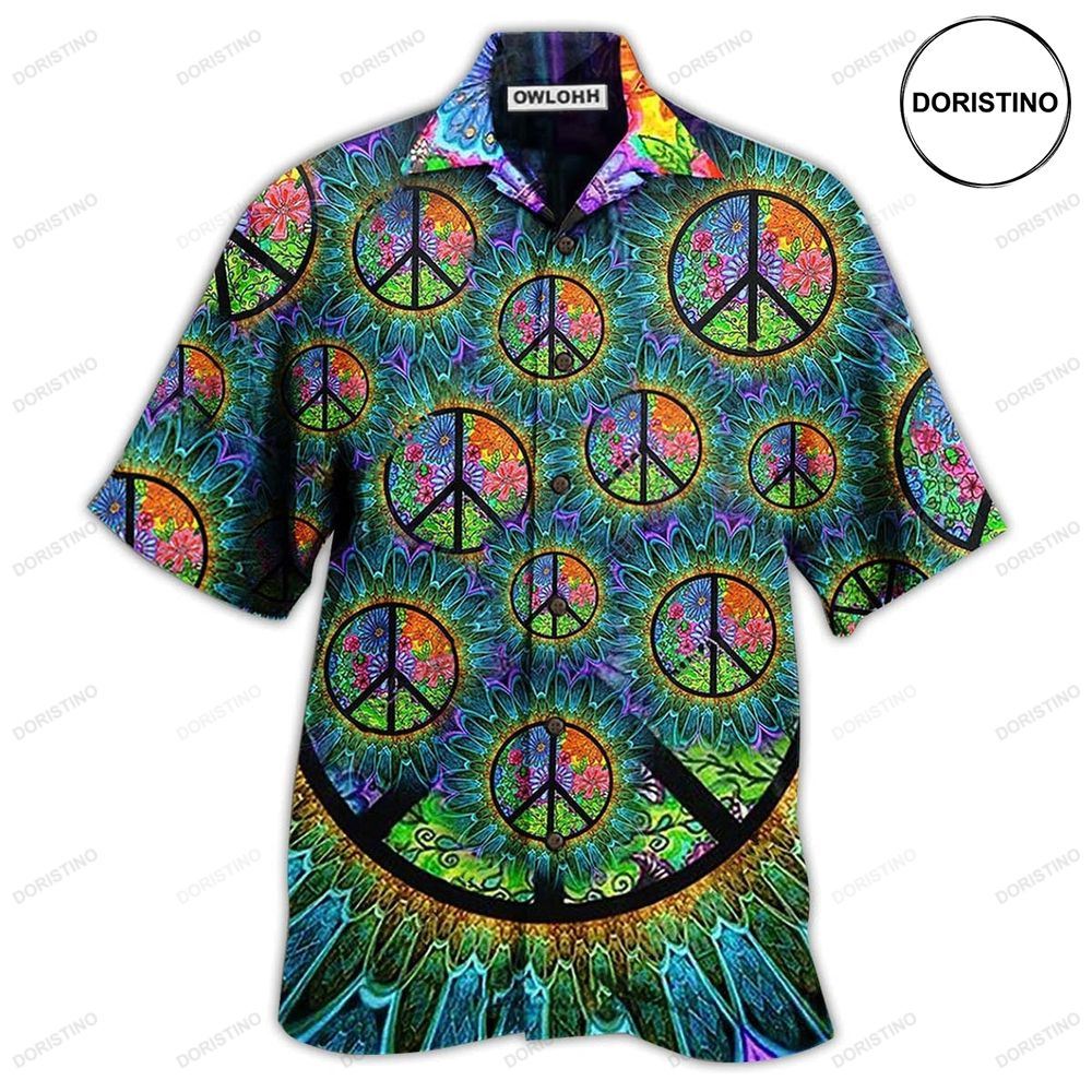 Hippie Peace Life Color Awesome Hawaiian Shirt