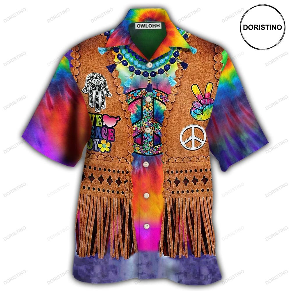 Hippie Peace Life Cowboy Cool Awesome Hawaiian Shirt