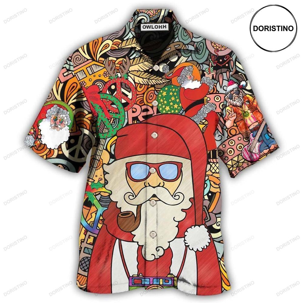 Hippie Santa Claus Merry Christmas Limited Edition Hawaiian Shirt