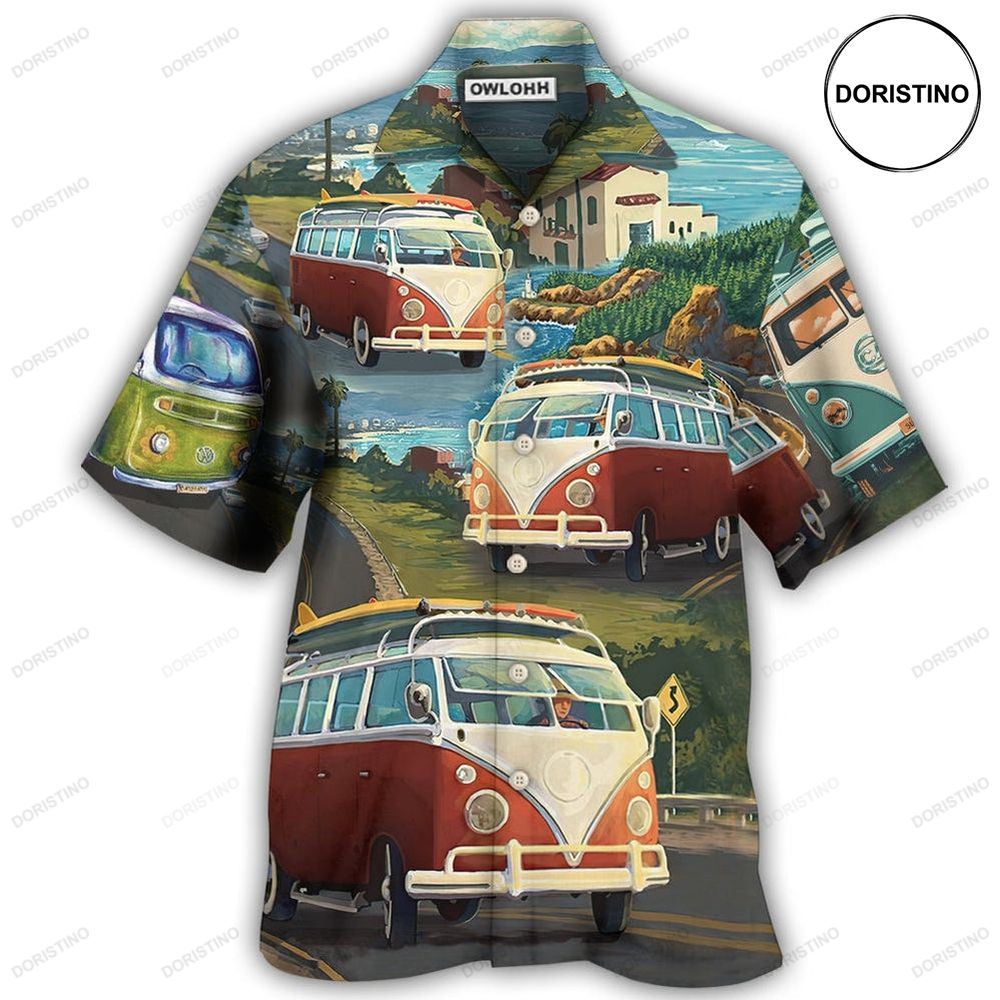Hippie Van Life Love Beach Hawaiian Shirt