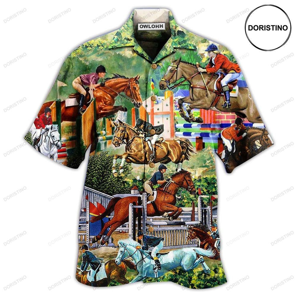 Horse And Human Funny Hawaiian Shirt