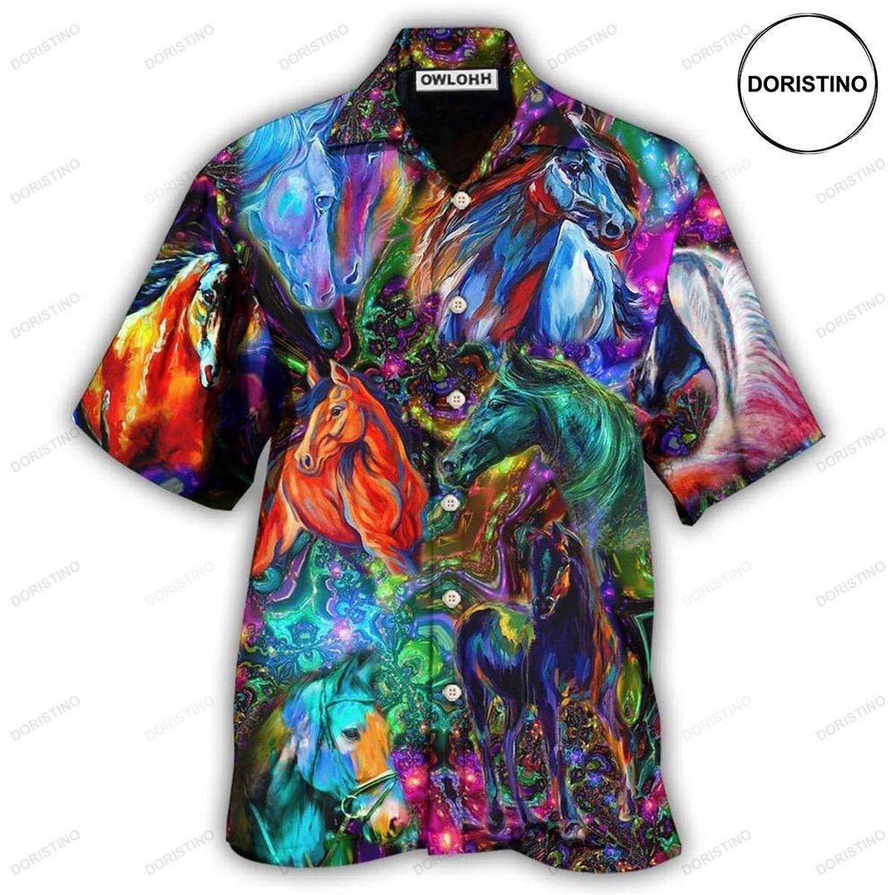 Horse Colorful In Life Hawaiian Shirt