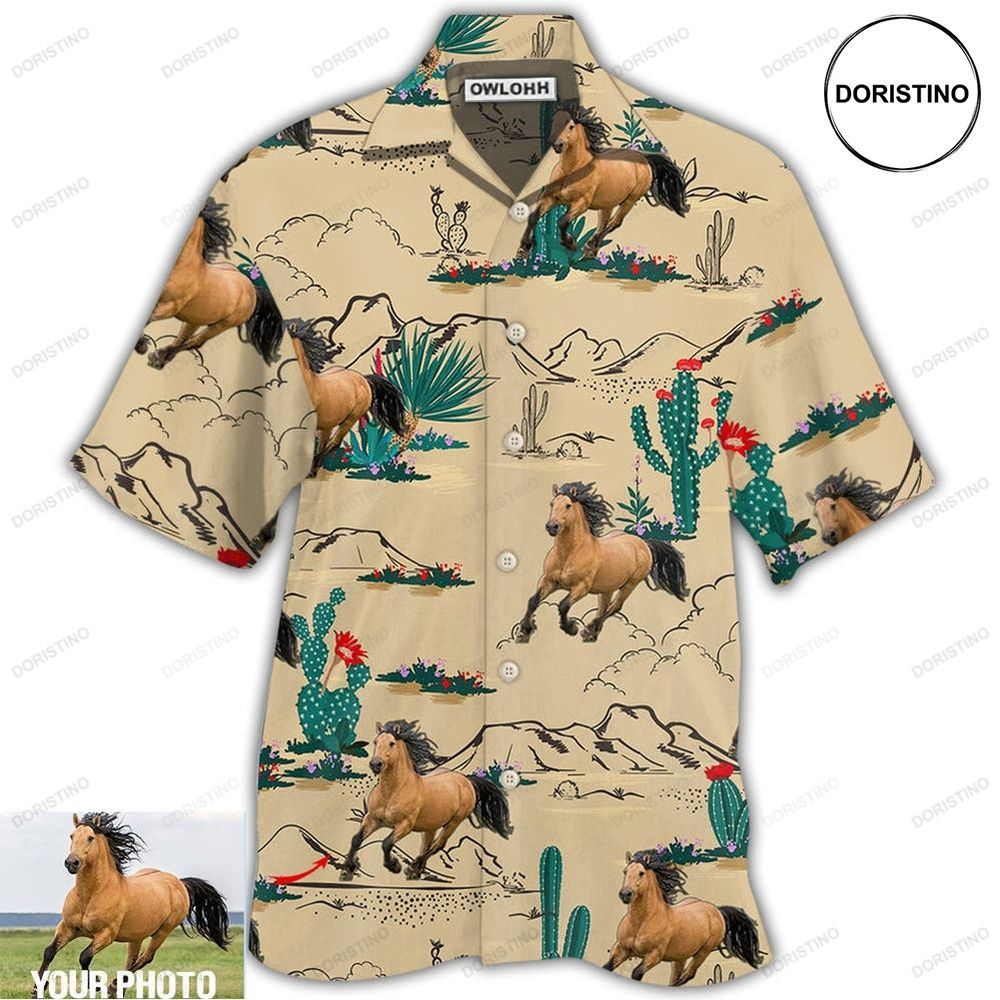 Horse Desert Custom Photo Limited Edition Hawaiian Shirt