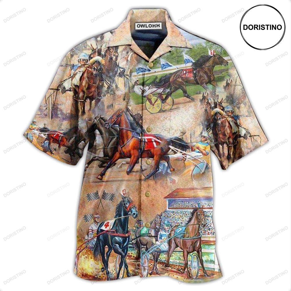 Horse Harness Racing On With Passion Hawaiian Shirt