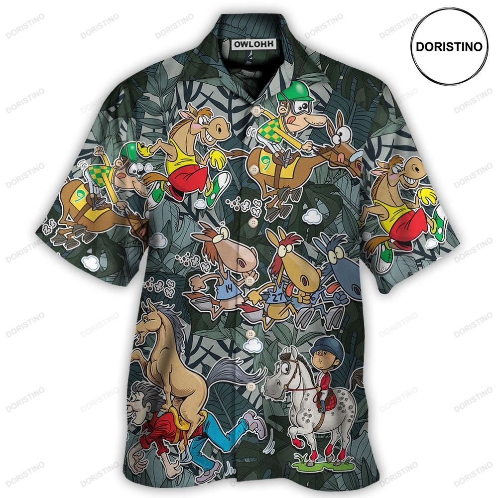 Horse Racing Funny Art Limited Edition Hawaiian Shirt