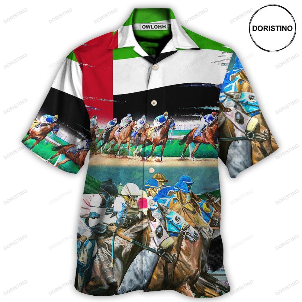 Horse Uae Flag Horse Racing Amazing Seat Lover Limited Edition Hawaiian Shirt