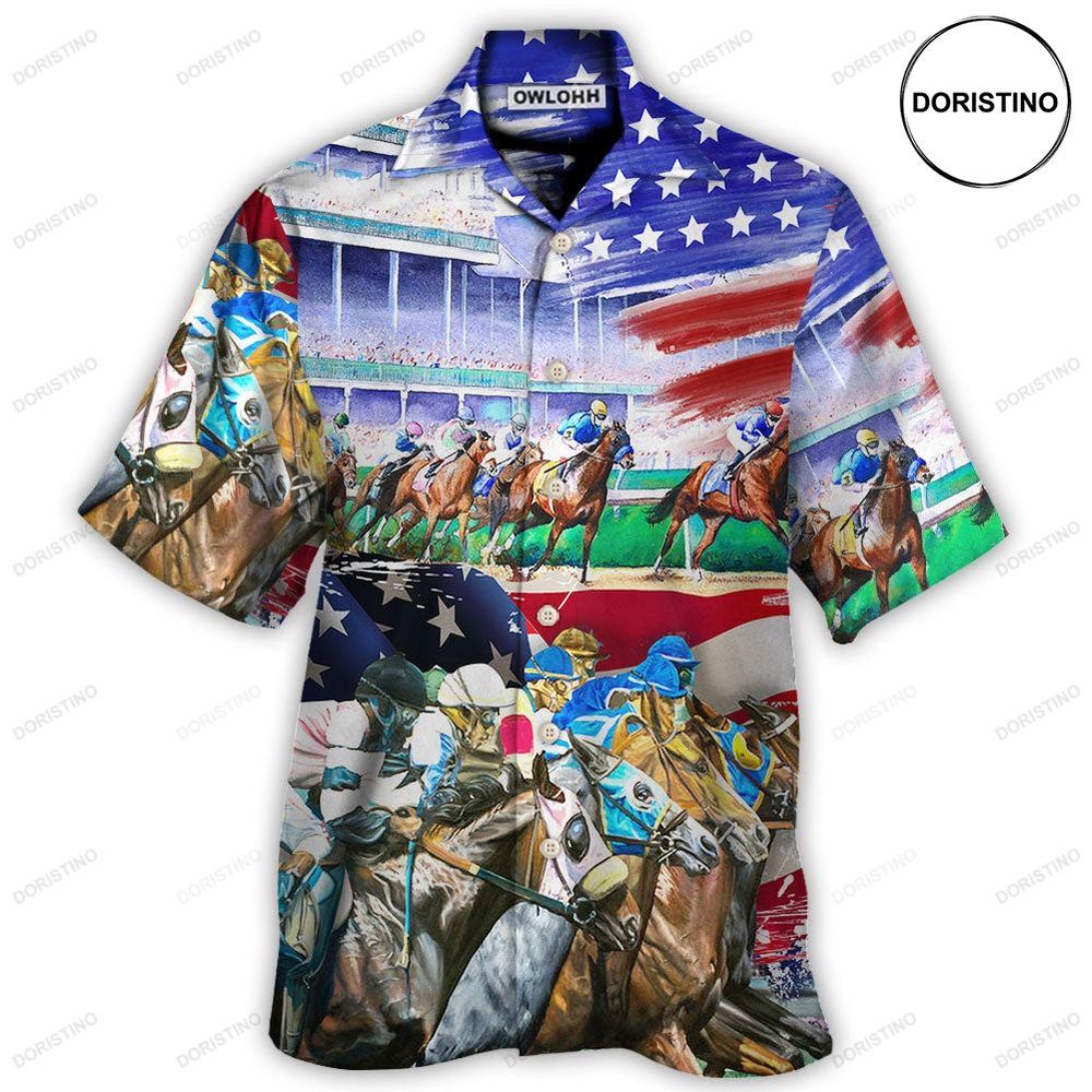 Horse Usa Flag Horse Racing Amazing Seat Lover Limited Edition Hawaiian Shirt