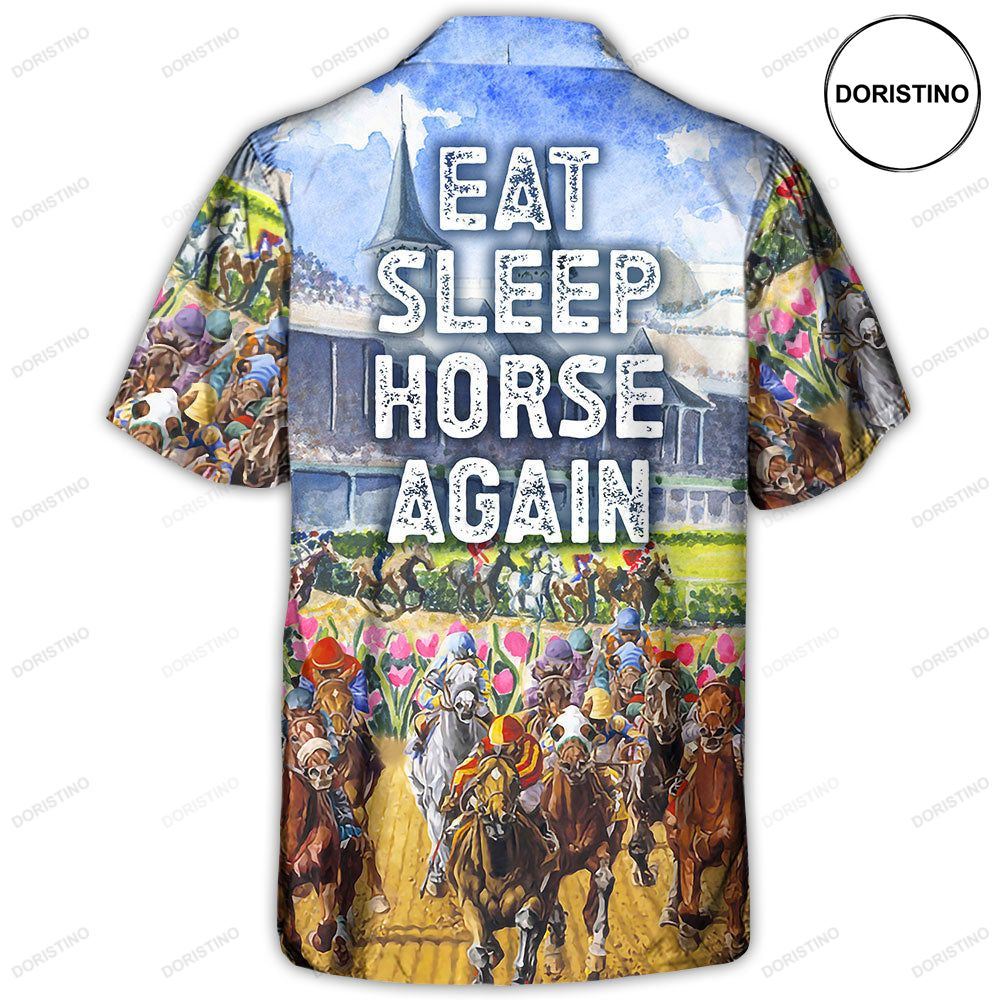 Horseback Riding Eat Sleep Horse Again Limited Edition Hawaiian Shirt