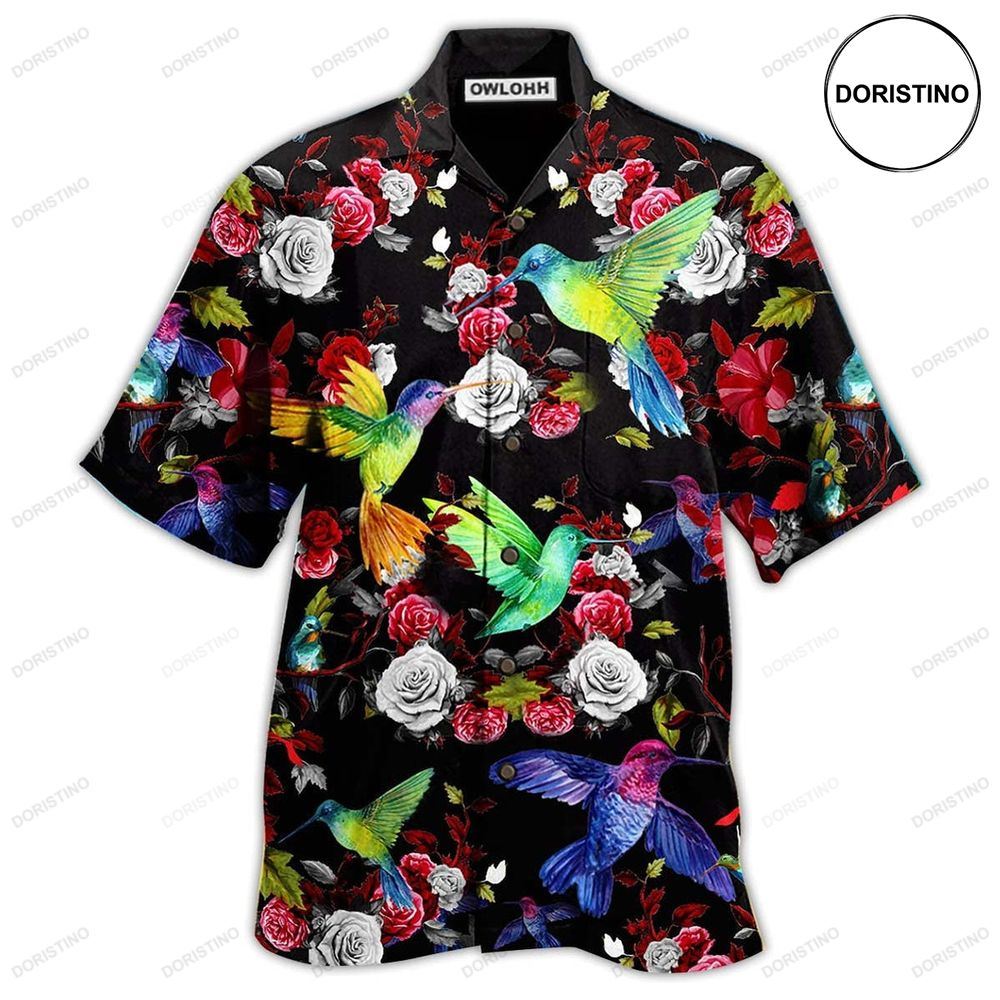 Hummingbird Amazing Floral Hawaiian Shirt