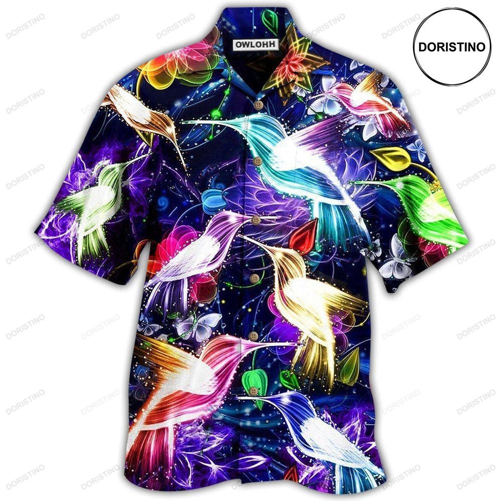 Hummingbird Neon Love Animals So Much Hawaiian Shirt