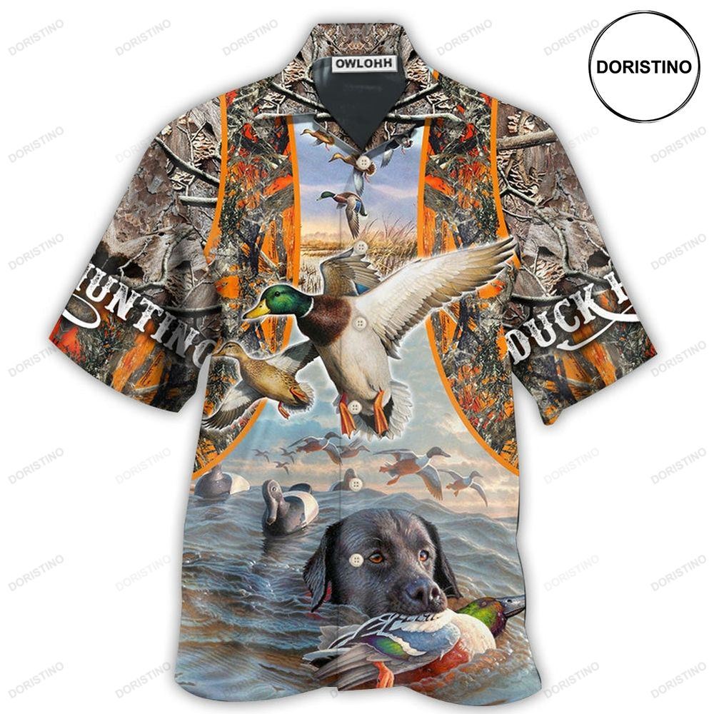 Hunting Duck Hunting Orange Limited Edition Hawaiian Shirt