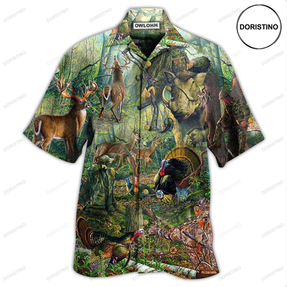 Hunting The Man The Myth The Hunting Legend Forest Hawaiian Shirt