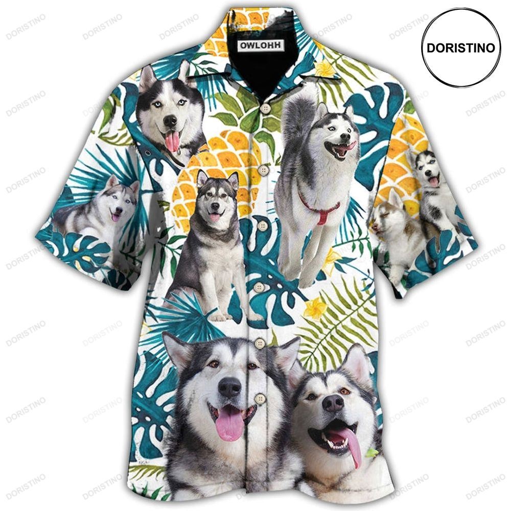 Husky Funny Husky Tropical Leaf Limited Edition Hawaiian Shirt