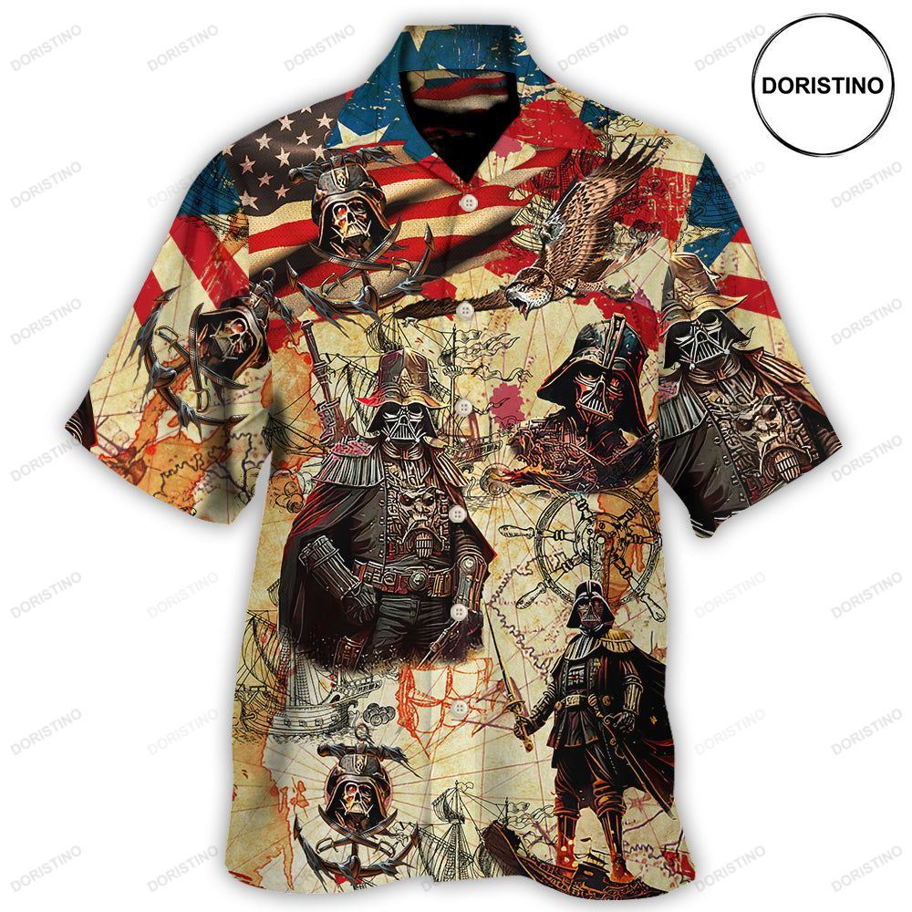 Independence Day Star Wars Darth Vader Pirates Home Is Where The Anchor Drops Owl Awesome Hawaiian Shirt