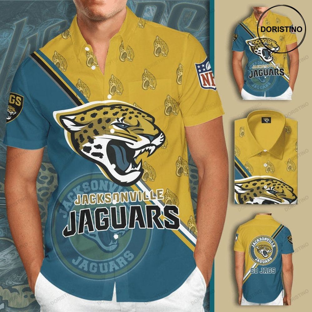 Jacksonville Jaguars Short Sleeve Hgi082 Hawaiian Shirt