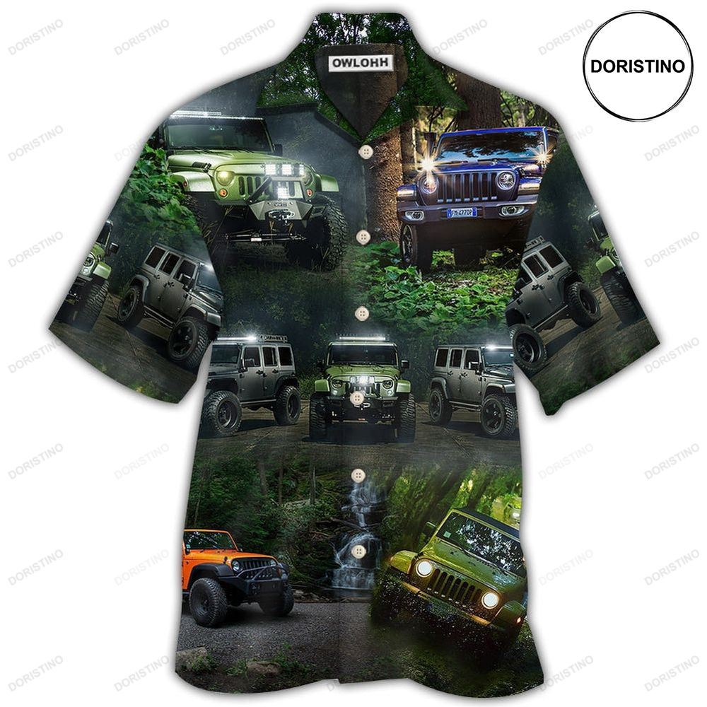 Jeep Dark Jungle Jeep Awesome Hawaiian Shirt