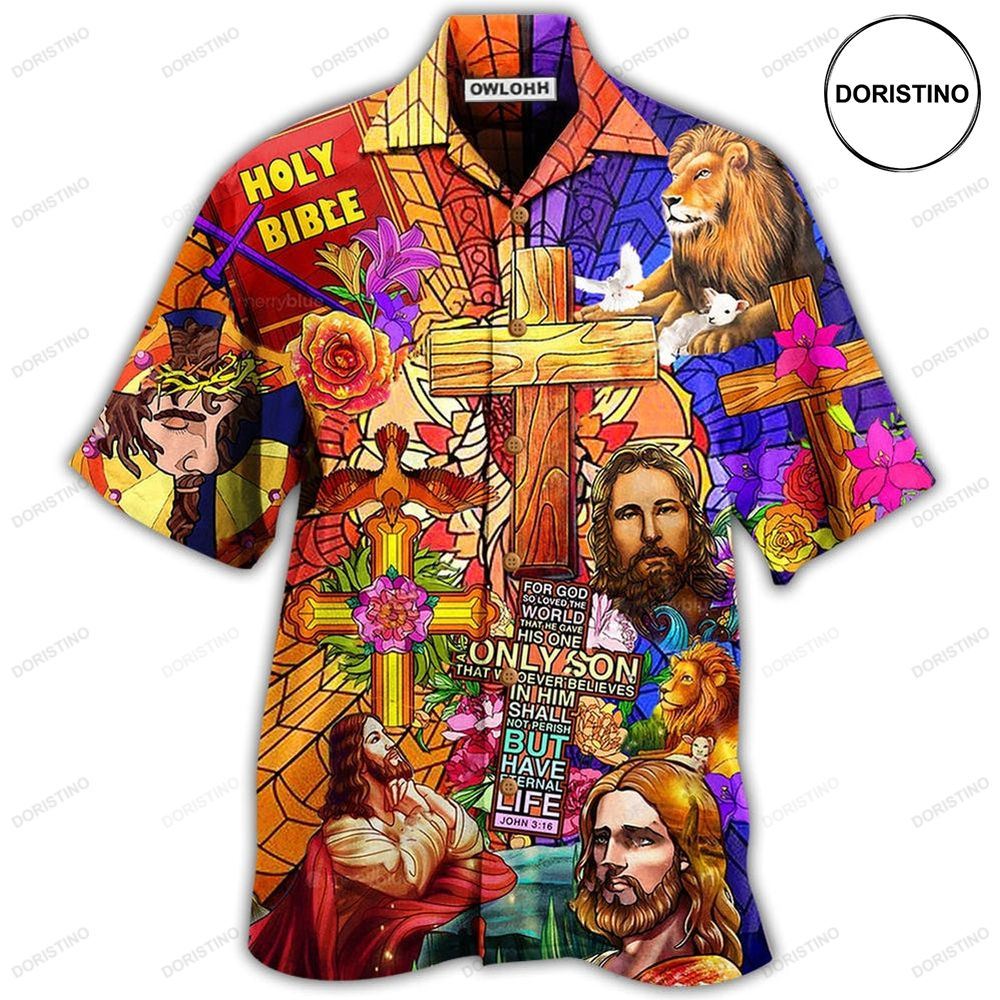 Jesus Lion And Flowers Cool Hawaiian Shirt