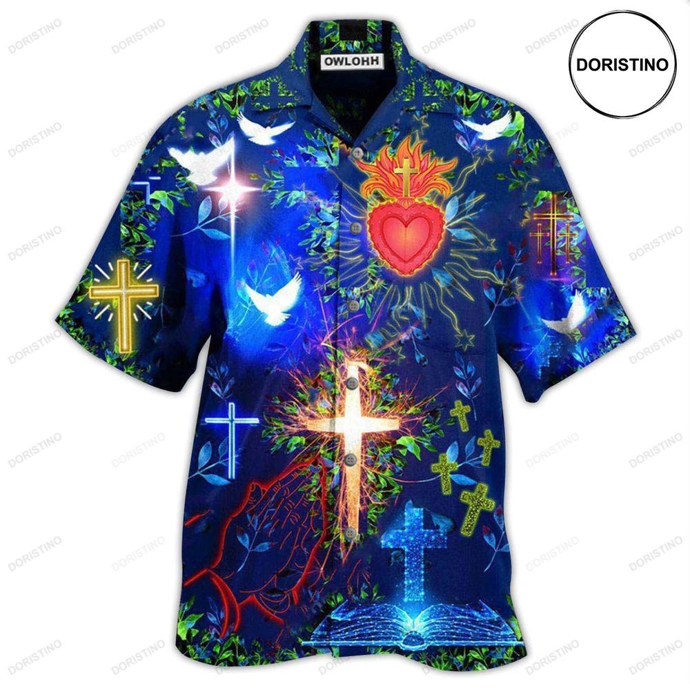 Jesus Put God First And Youll Be Last In Blue Awesome Hawaiian Shirt