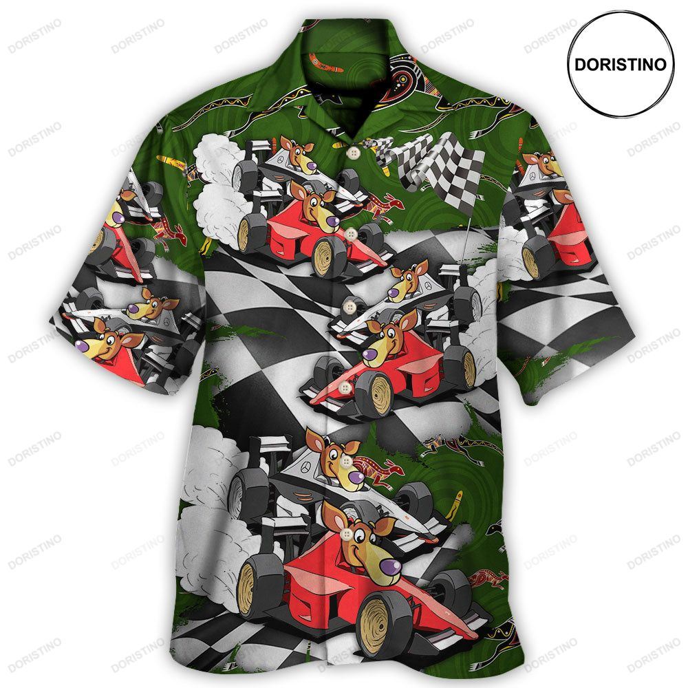 Kangraroo Racing Formula One Car Racing Australian Vibe Limited Edition Hawaiian Shirt