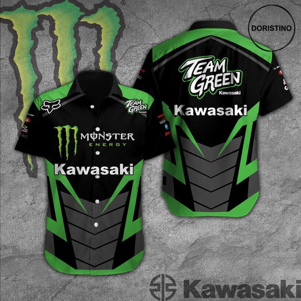 Kawasaki Racing Team Short Sleeve Hgi233 Hawaiian Shirt