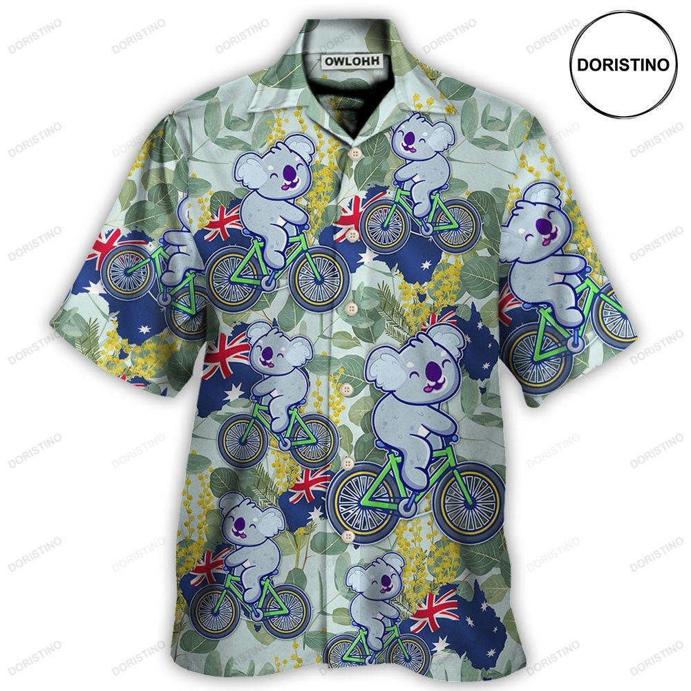 Koala Australia Ride Cycling Art Hawaiian Shirt