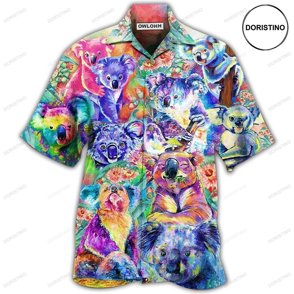 Koala Colorful Love Animals Hawaiian Shirt