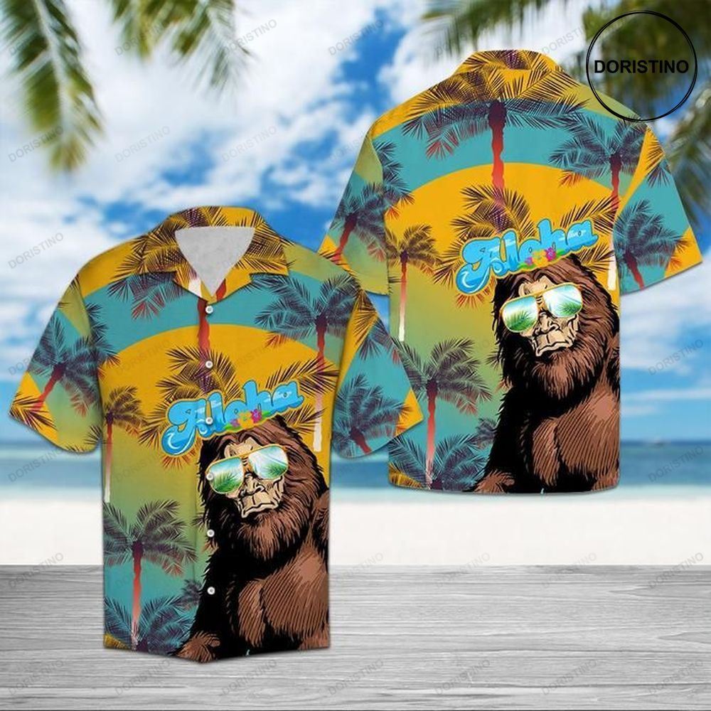 Bigfoot Aloha Awesome Hawaiian Shirt
