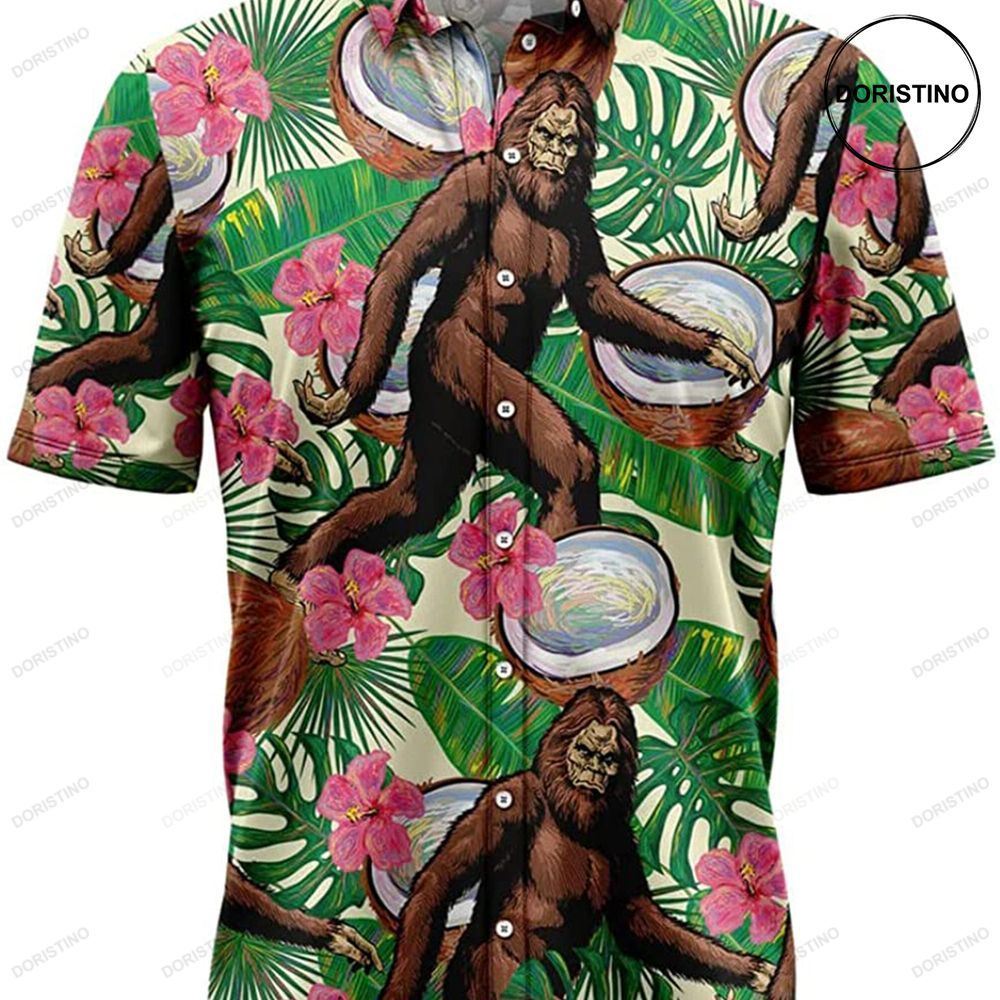 Bigfoot Funny Art Hawaiian Shirt