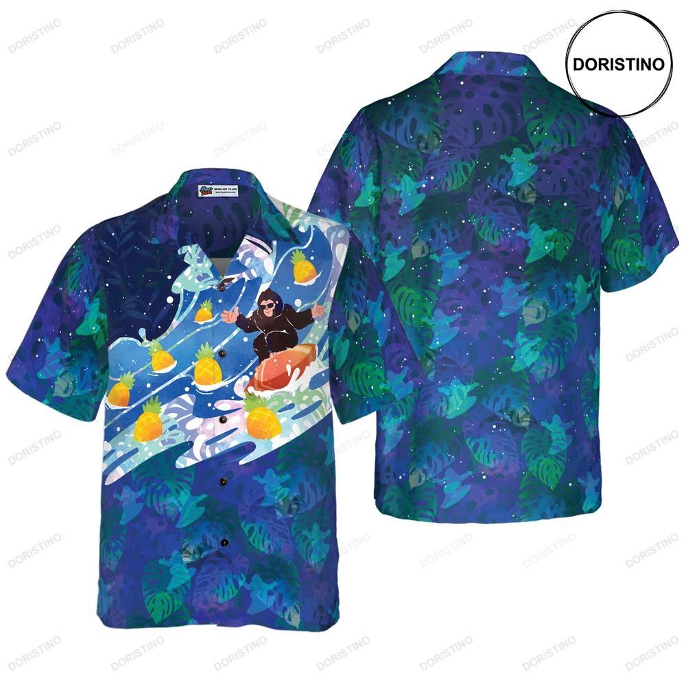 Bigfoot Surfing Tropical For Men Limited Edition Hawaiian Shirt