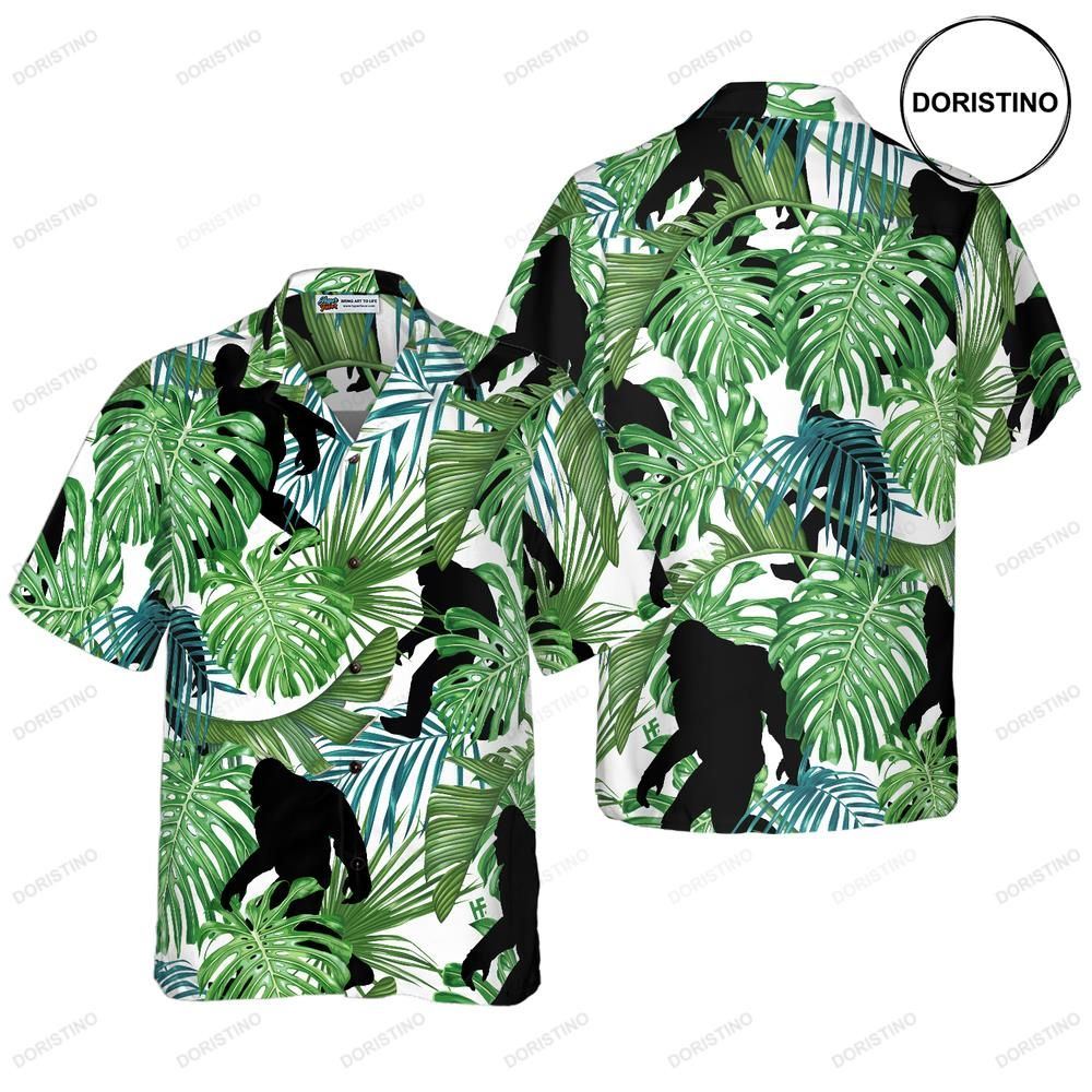 Bigfoot Tropical Seamless Pattern Limited Edition Hawaiian Shirt