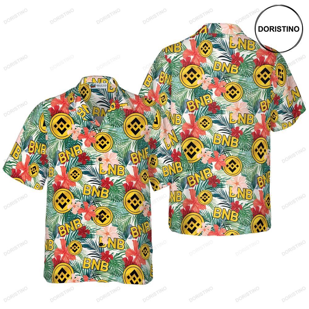 Binance Coin Tropical Flower Limited Edition Hawaiian Shirt