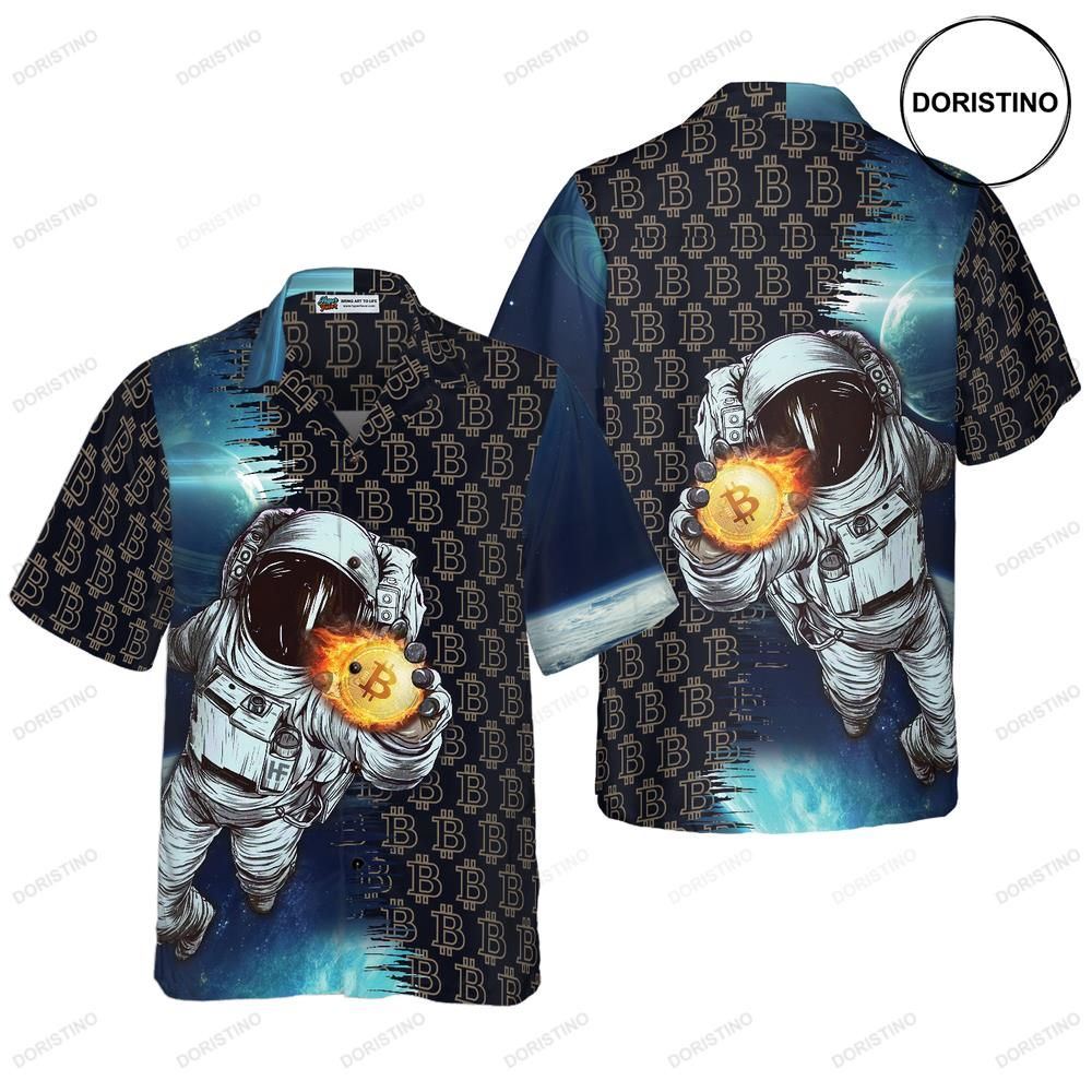 Bitcoin To The Moon Awesome Hawaiian Shirt