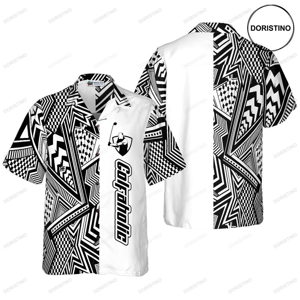 Black And White Modern Pattern Golfaholic Limited Edition Hawaiian Shirt