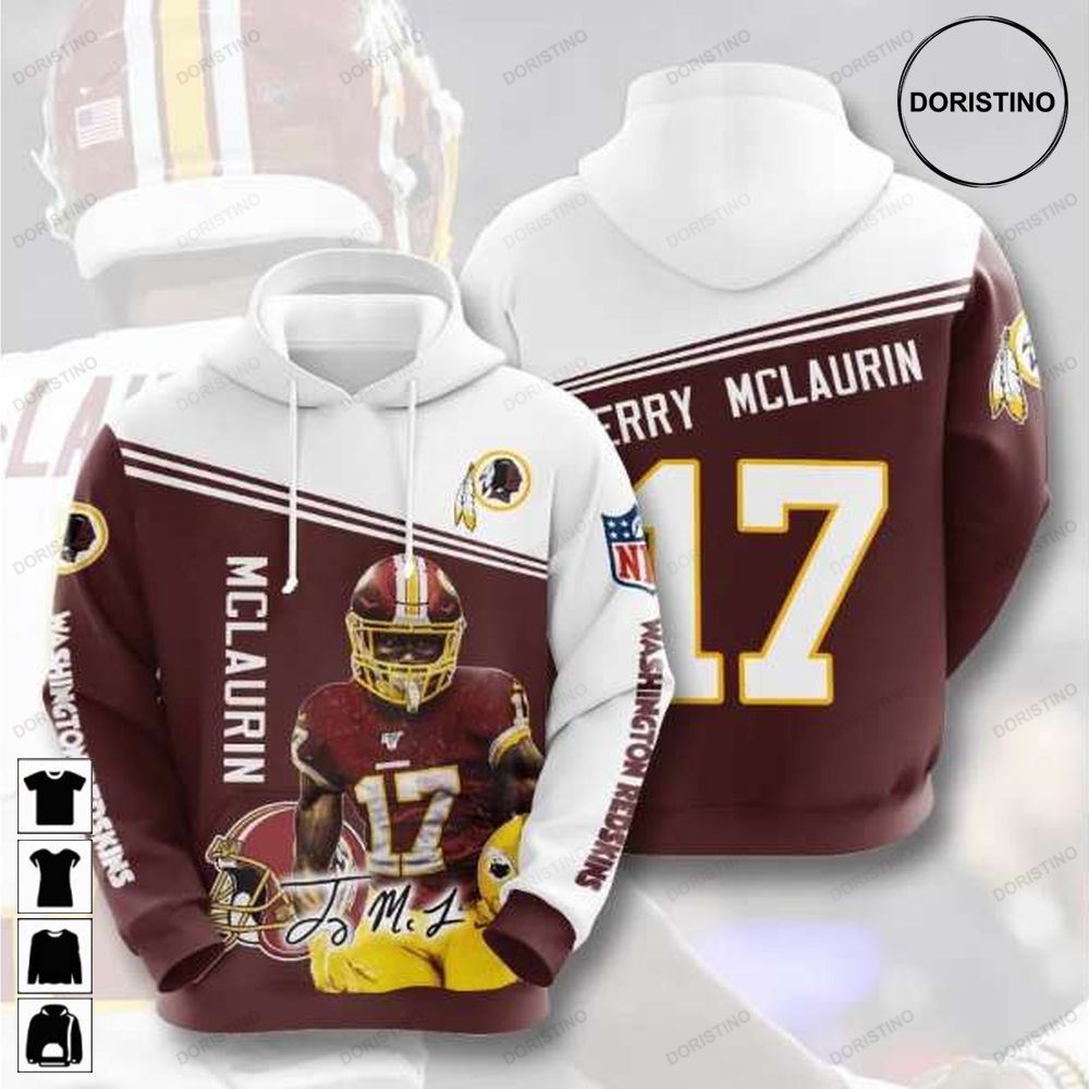 Washington Redskins Terry Mclaurin 17 Awesome 3D Hoodie