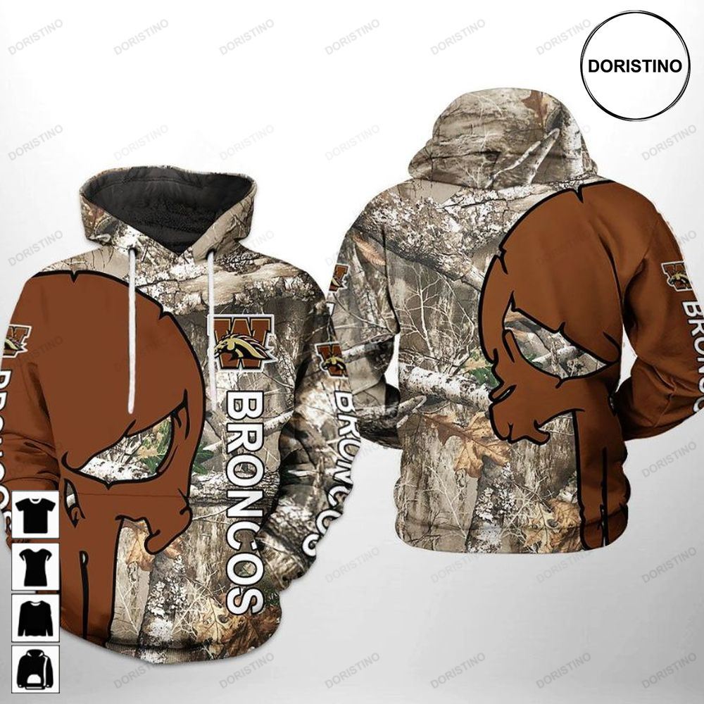 Western Michigan Broncos Ncaa Camo Veteran Hunting Limited Edition 3d Hoodie