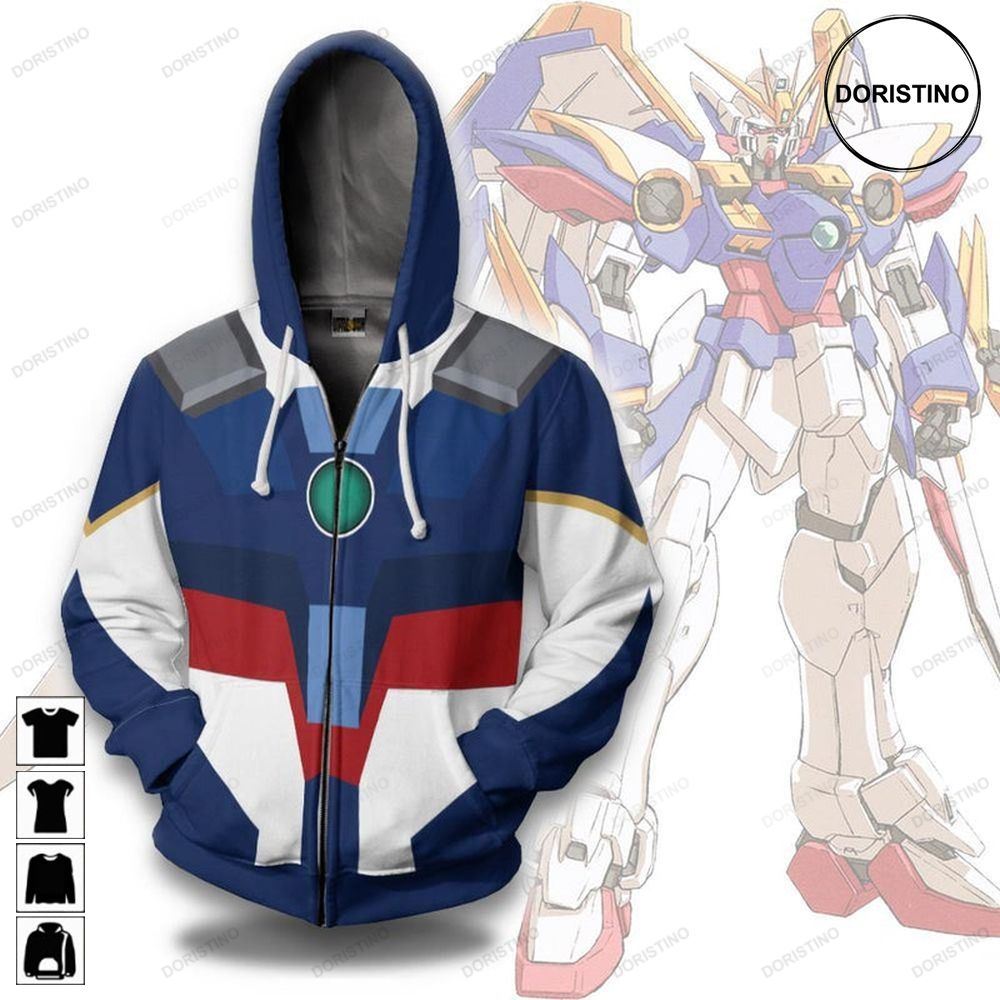 Wing Zero Mobile Suit Gundam Wing Anime Outfits Awesome 3D Hoodie