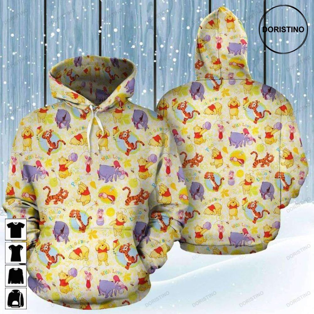 Winnie The Pooh And Friends Cute Pattern Limited Edition 3d Hoodie