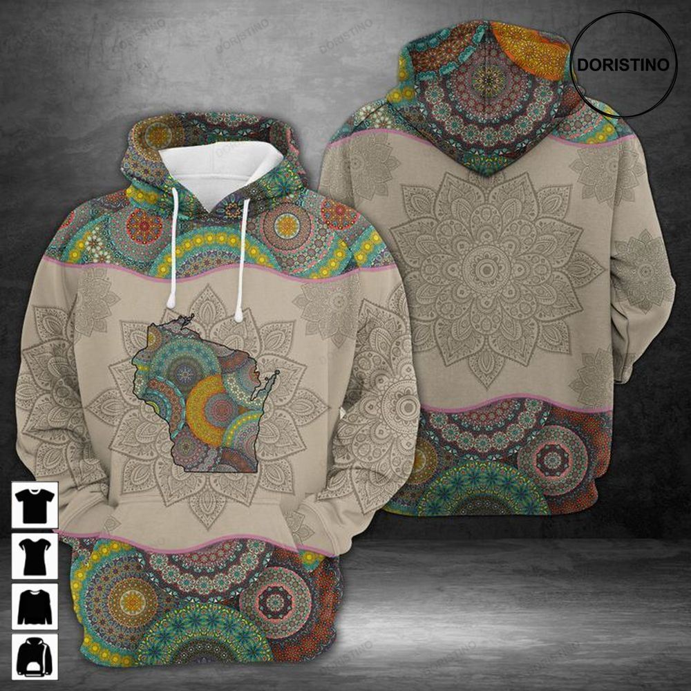 Wisconsin Mandala Limited Edition 3d Hoodie