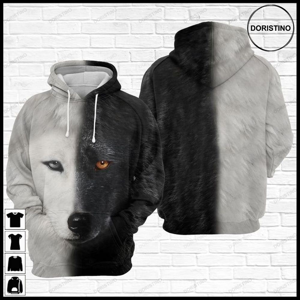 Wolf Black And White Limited Edition 3d Hoodie