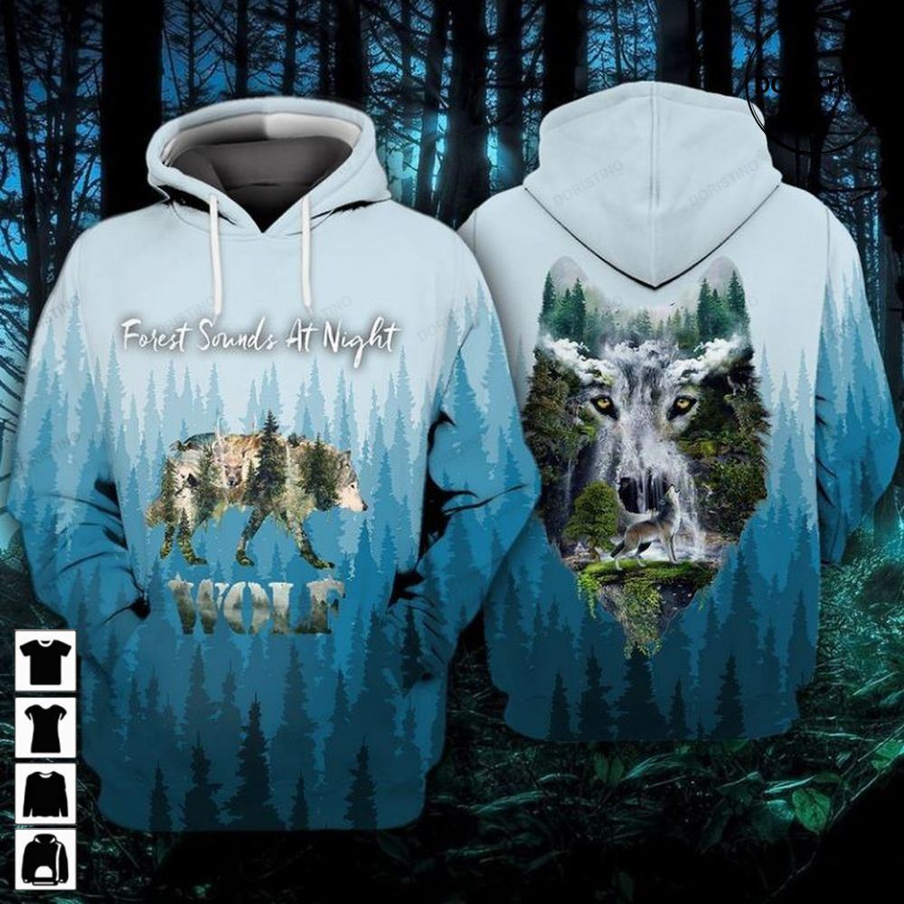 Wolf Forest Sounds At Night Limited Edition 3d Hoodie