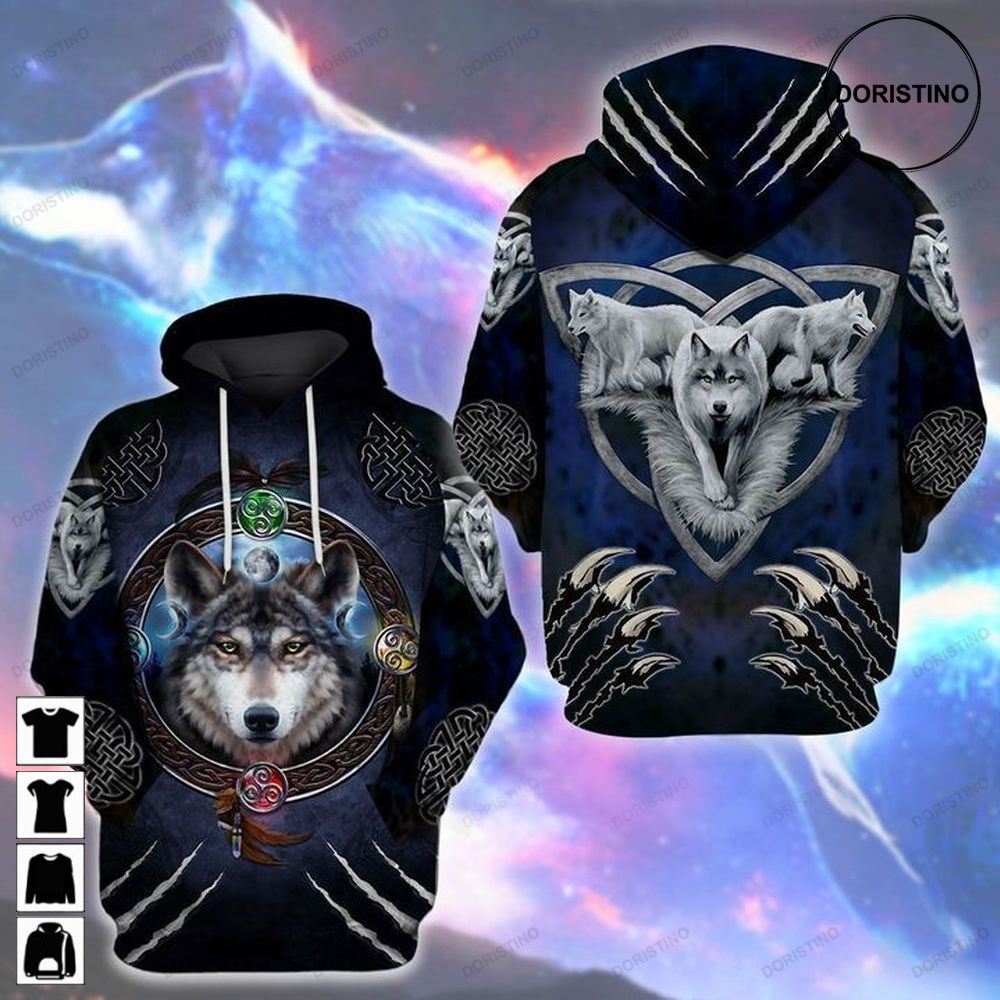 Wolf Native Lover Awesome 3D Hoodie