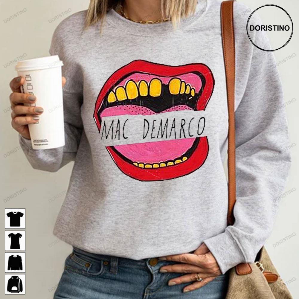 Mac Demarco Gap Tooth Mouth Funny Art Trending Style