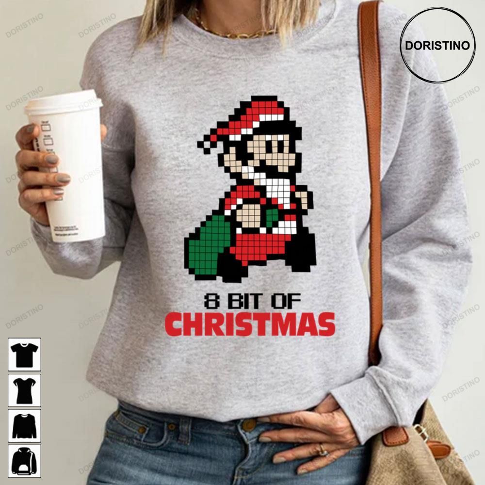 Mario Pixel 8 Bit Of Christmas Trending Style