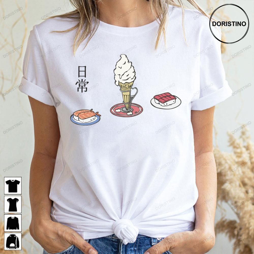 Ice Cream And Sushi Nichijou Awesome Shirts