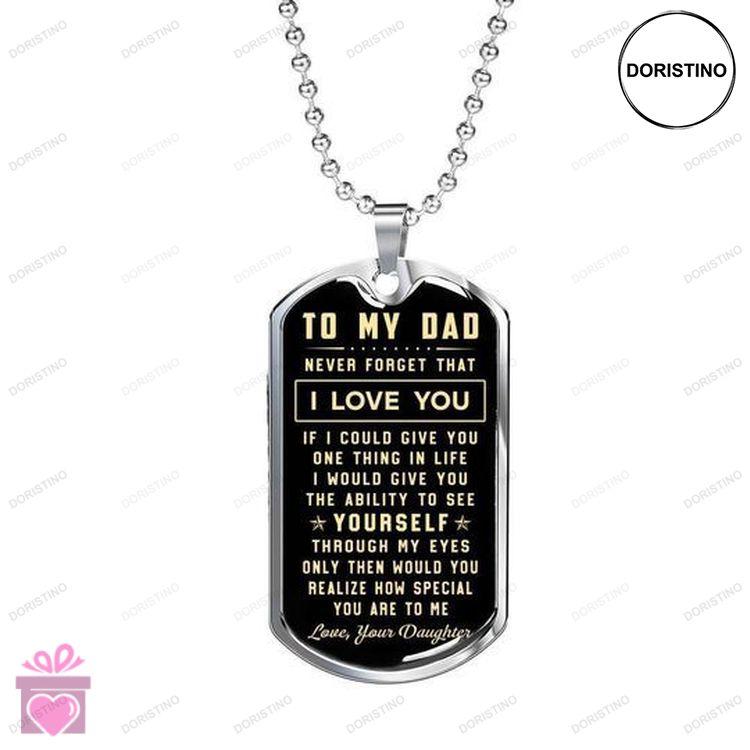 Dad Dog Tag Custom Picture How Special You Are To Me Dog Tag Necklace Gift For Dad Doristino Limited Edition Necklace