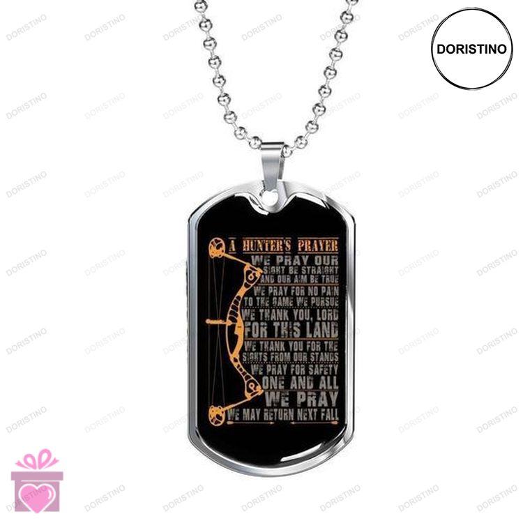Dad Dog Tag Custom Picture Hunters Prayer For This Land Dog Tag Necklace For Dad Doristino Limited Edition Necklace